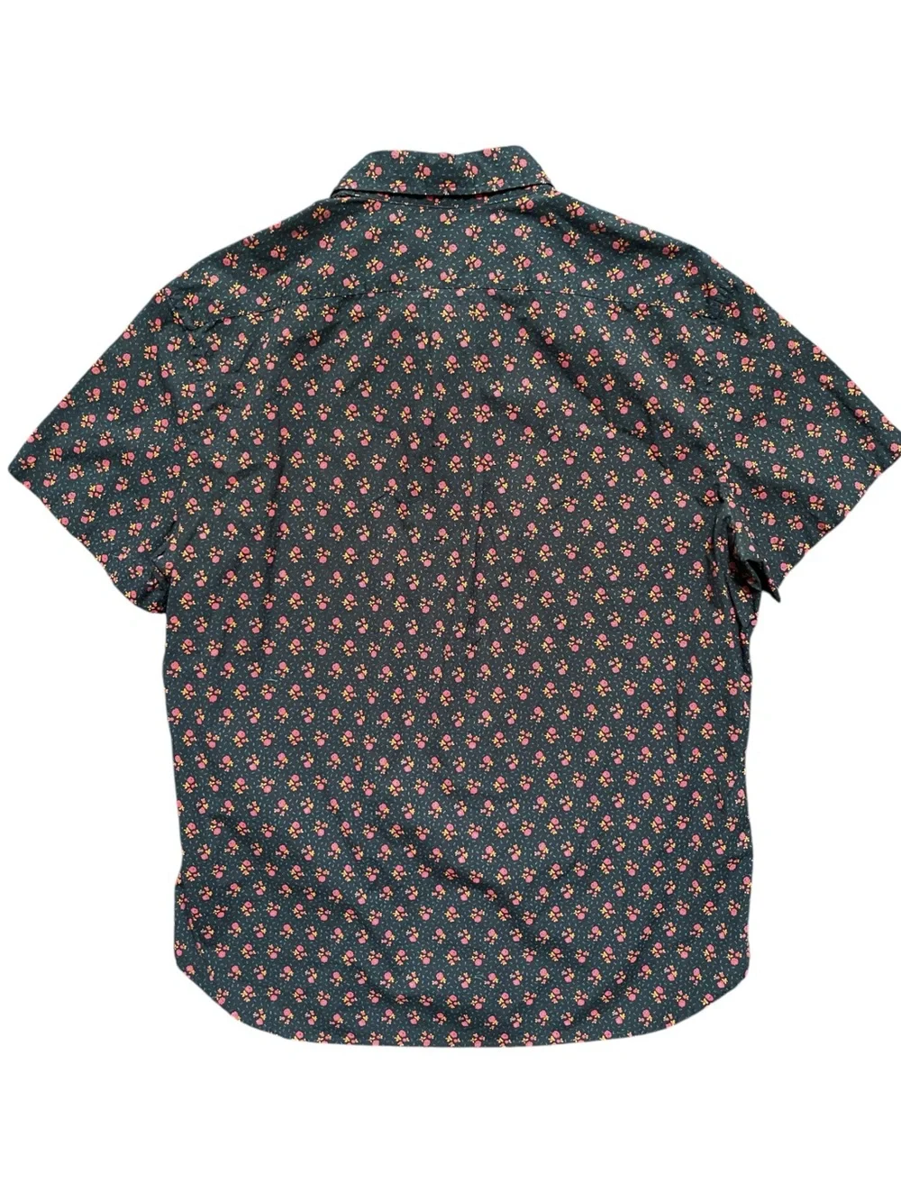J. Crew Men's Floral Button Up Shirt Size Large Secret Wash Short Sleeve Cotton